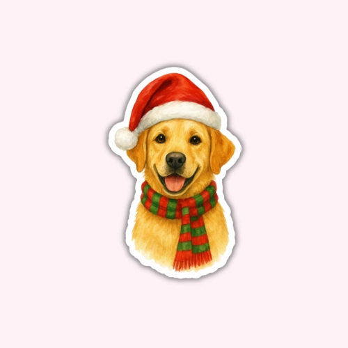 5906040472874_Naklejka foliowa Świąteczny golden retriever MaDam Creative.png
