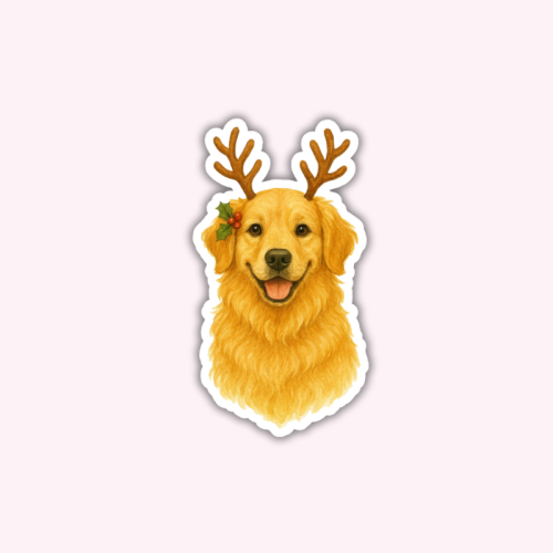 5906040472928_Naklejka foliowa Golden retriever renifer MaDam Creative.png
