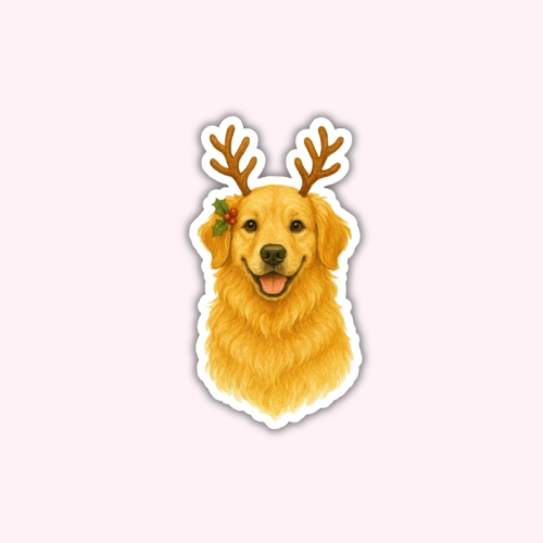 5906040472928_Naklejka foliowa Golden retriever renifer MaDam Creative.png