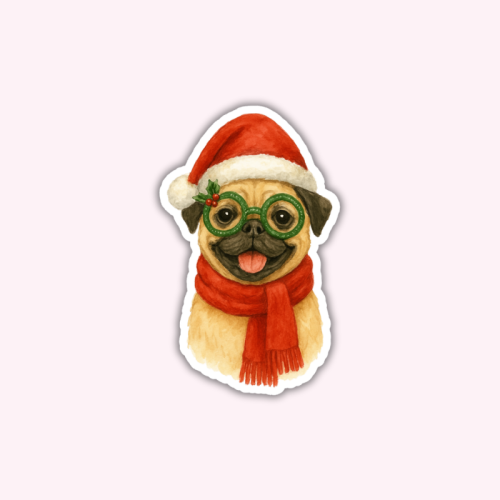 5906040472898_Naklejka foliowa Świąteczny mops w okularach MaDam Creative.png