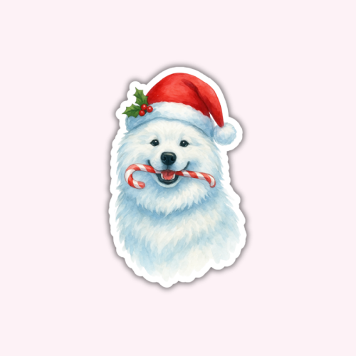 5906040472904_Naklejka foliowa Samojed z laską cukrową MaDam Creative.png