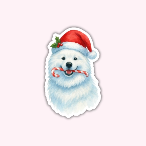 5906040472904_Naklejka foliowa Samojed z laską cukrową MaDam Creative.png
