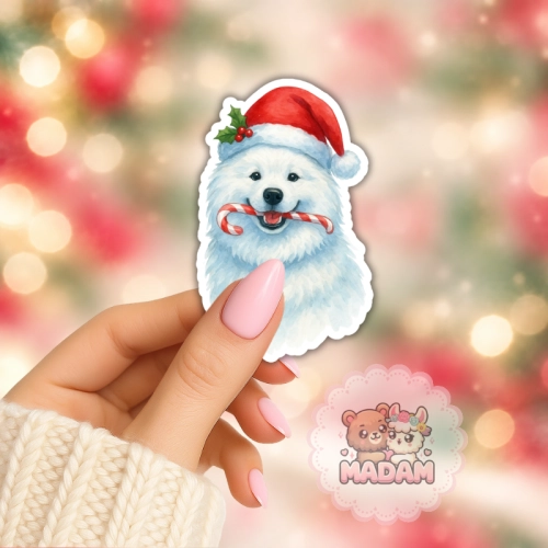 5906040472904_Naklejka foliowa Samojed z laską cukrową MaDam Creative (2).png