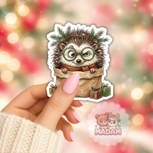 5906040473048_Naklejka foliowa Świąteczny jeżyk w torbie MaDam Creative (2).png